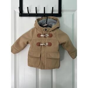 Cat & Jack Pea Coat, Tan, size 12 months
